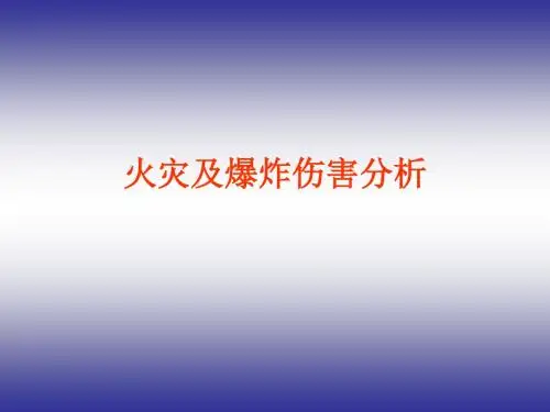 火灾及爆 炸伤害分析