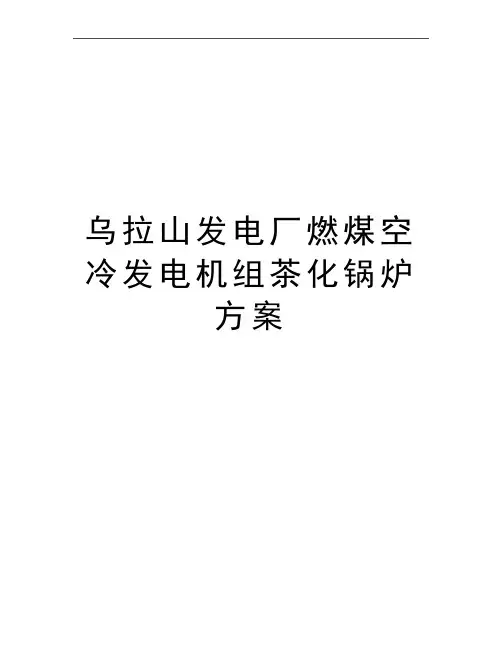 最新乌拉山发电厂燃煤空冷发电机组茶化锅炉方案