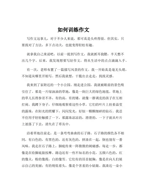 如何训练作文