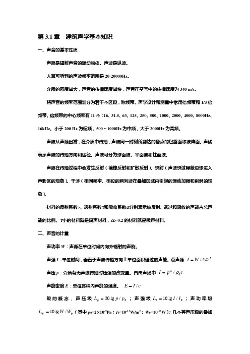 建筑声学总结.
