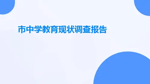 市中学教育现状调查报告