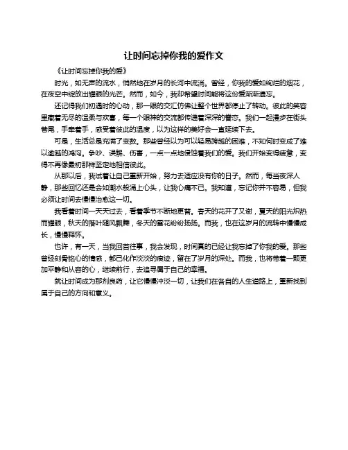让时间忘掉你我的爱作文