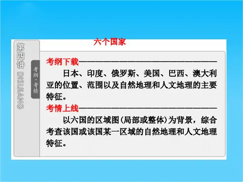 高考地理三维设计一轮复习课件第四部分  第十七章  第四讲  六个国家
