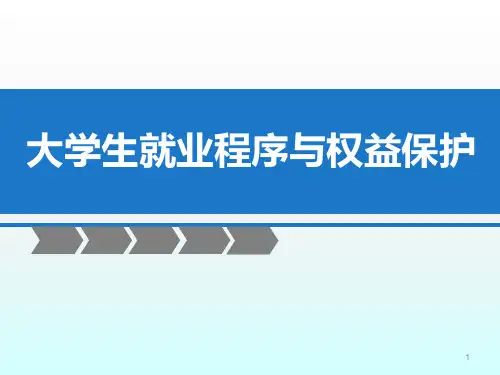大学生就业程序与权益保护ppt课件