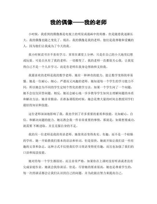 我的偶像——我的老师