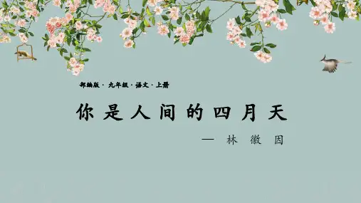 《你是人间的四月天》PPT优质课件