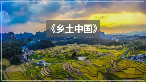 第五单元 乡土中国(教学课件)--高中语文人教统编版必修上册