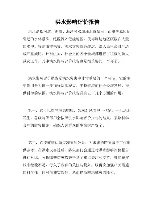 洪水影响评价报告