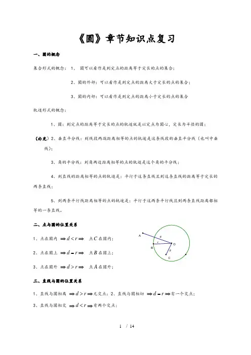 圆知识点总结及典型例题.docx圆知识点总结及典型例题