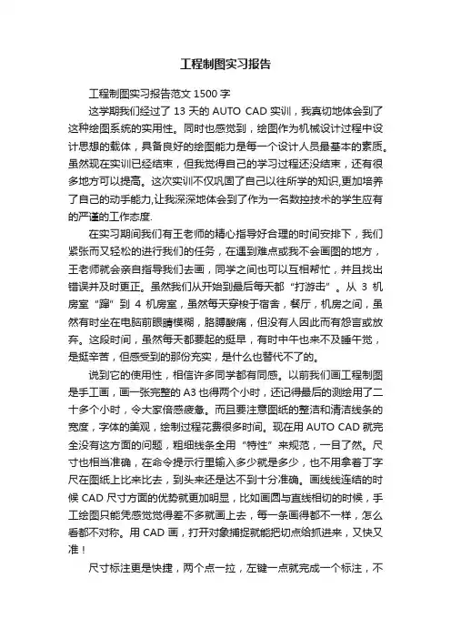 工程制图实习报告