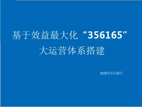 房地产大运营体系建设