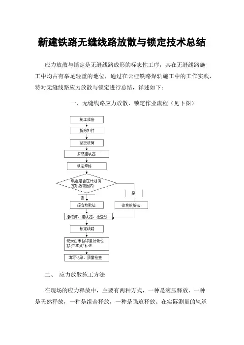 新建铁路无缝线路放散与锁定技术总结