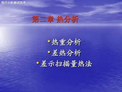 热分析TG-DTA-DSC