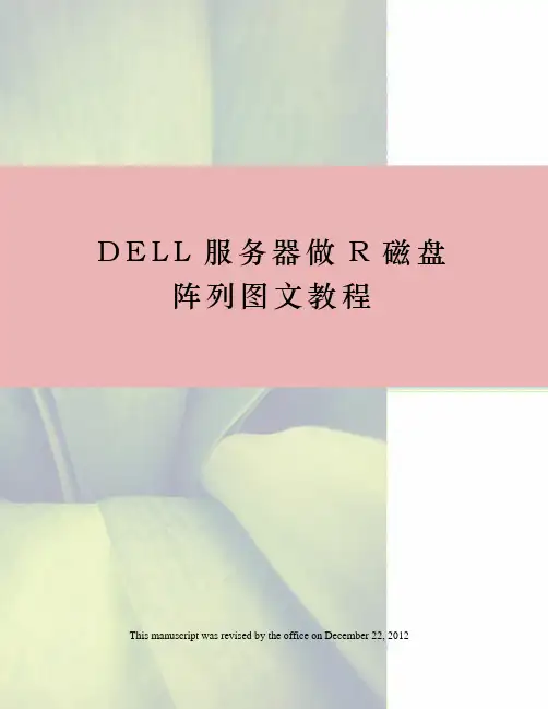 DELL服务器做R磁盘阵列图文教程