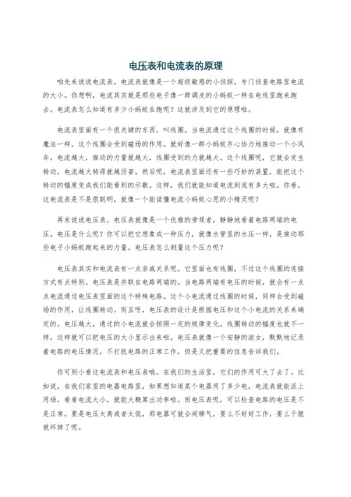 电压表和电流表的原理