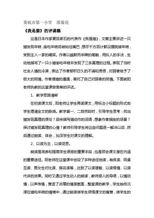 我是猫教学设计