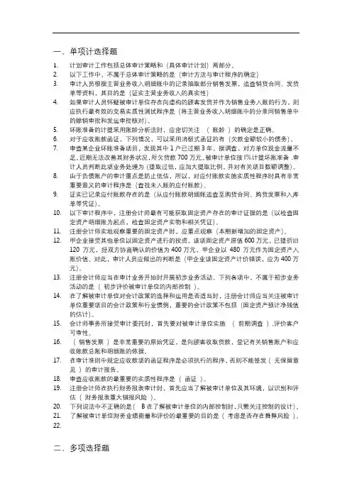 审计案例分析