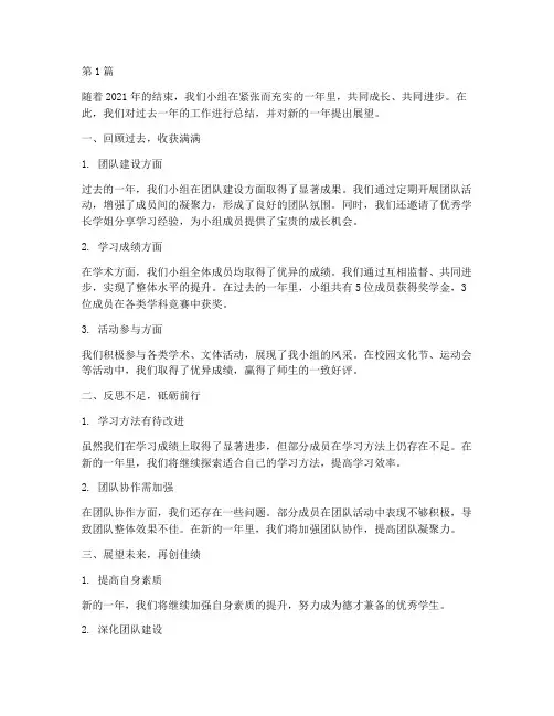 学生学习小组的年终总结(3篇)