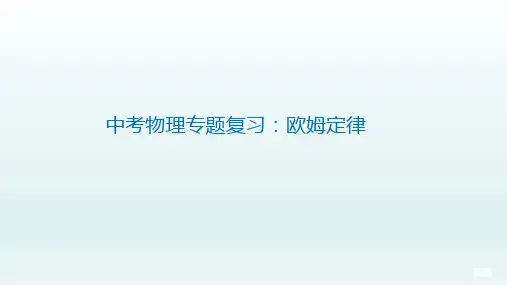 中考物理专题复习PPT课件12：欧姆定律