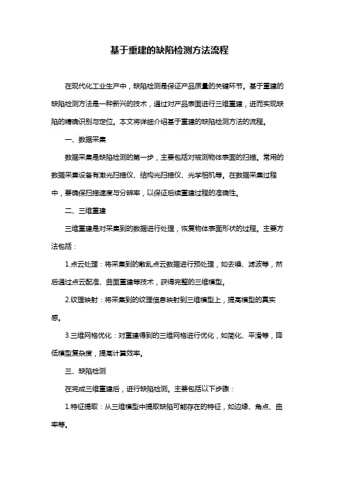 基于重建的缺陷检测方法流程
