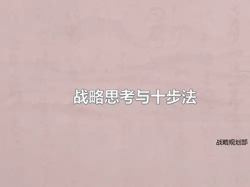 战略思考十步法ppt课件