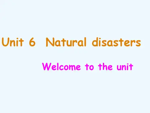 八年级英语上册-Unit-6-Natural-disasters-课件一-牛津译林版