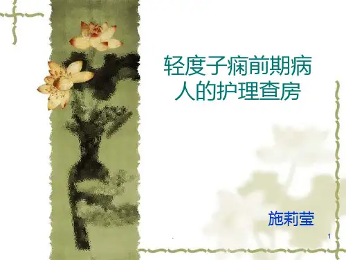 轻度子痫前期病人的护理查房PPT课件