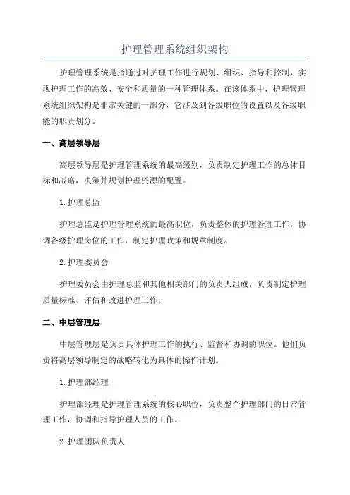 护理管理系统组织架构
