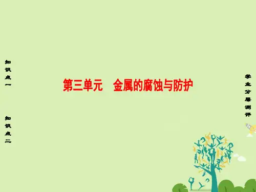 高中化学专题1化学反应与能量变化第3单元金属的腐蚀与防护课件苏教版选修4