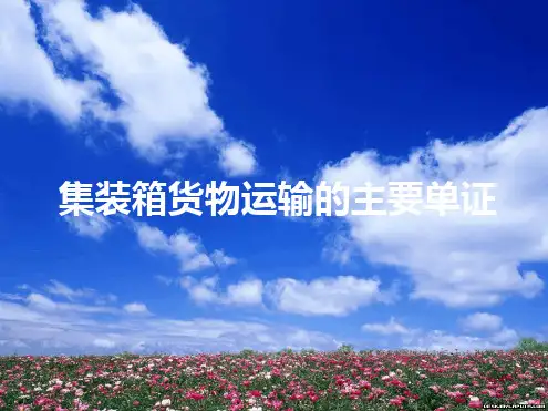 集装箱运输的主要单证.ppt