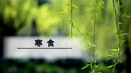 部编版六年级语文下册3古诗三首：寒食(共9张PPT)