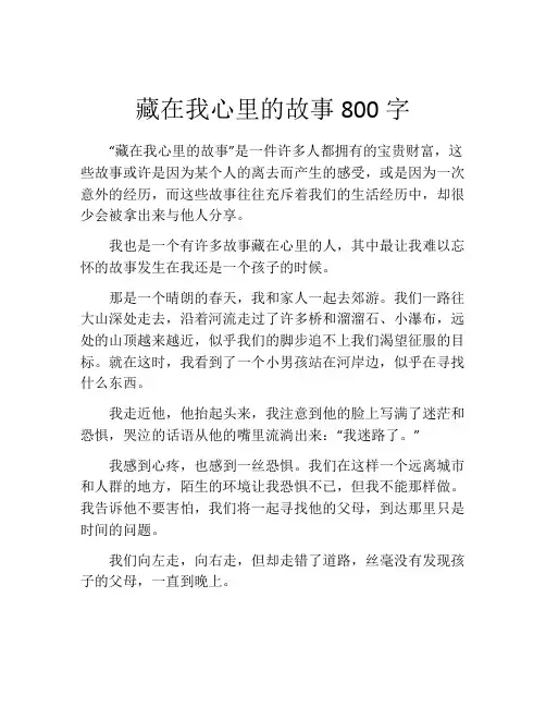 藏在我心里的故事800字