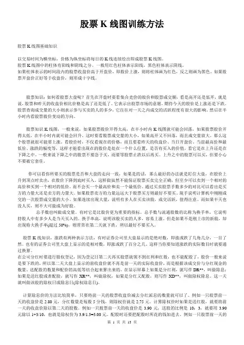 股票K线图方法训练篇