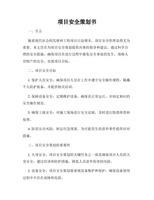 项目安全策划书