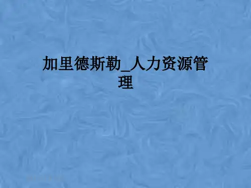 加里德斯勒_人力资源管理