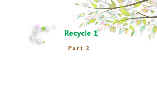PEP版六年级英语上册教学课件Recycle 1 Part 2