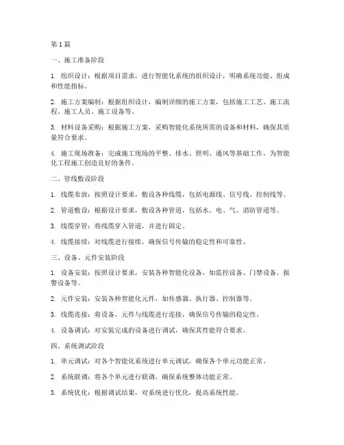 智能化工程施工顺序(3篇)