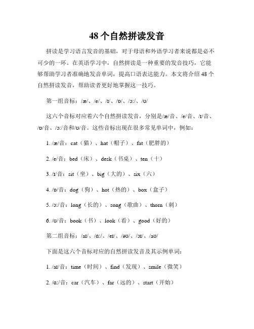 48个自然拼读发音