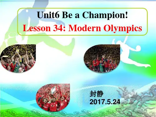 冀教版英语课件八下Lesson34 MODERN OLYMPICS