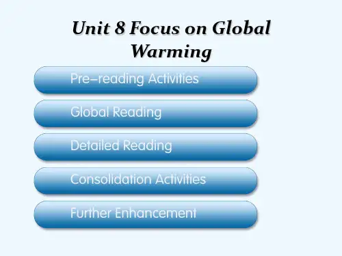 Unit 8 Focus on Global Warming综合教程二 PPT