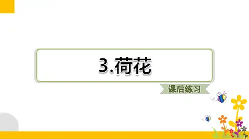 2020年部编版小学语文三年级下册第3课《荷花》课后练习试题