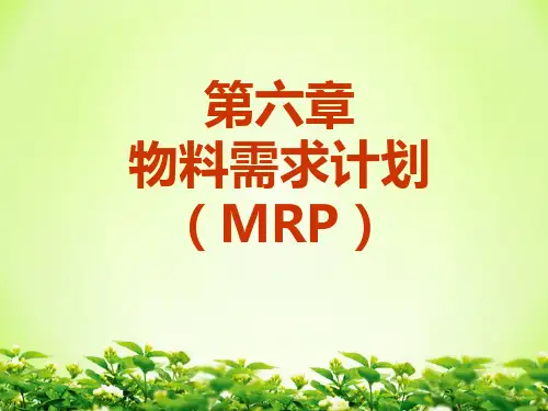 物料需求计划(MRP)