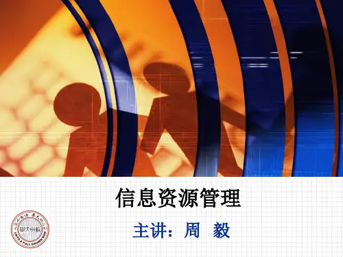 信息资源管理 课件复习精华版4