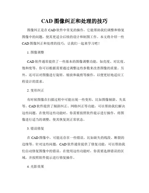 CAD图像纠正和处理的技巧