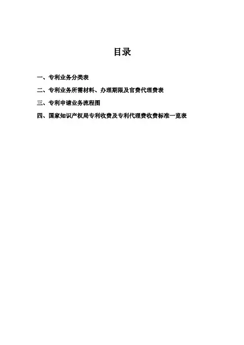 国内专利业务、报价、所需材料