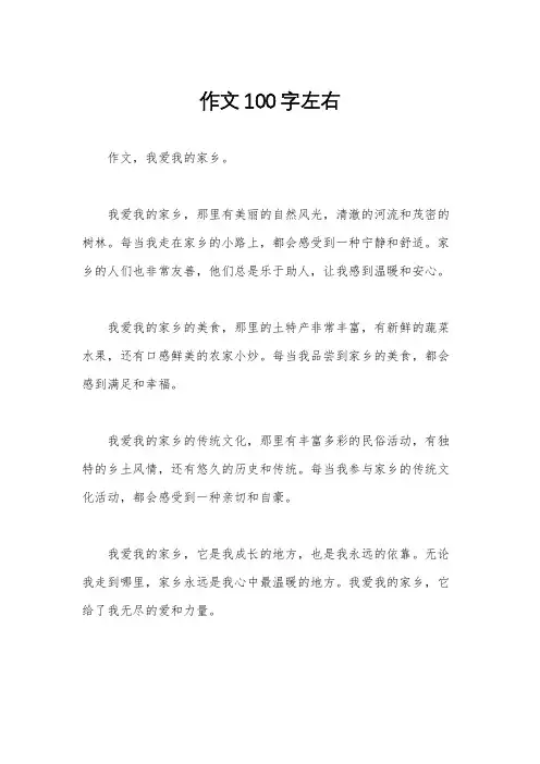 作文100字左右
