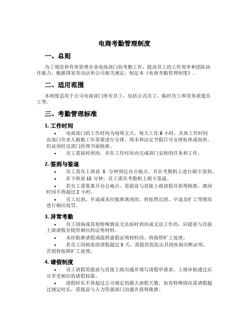 电商考勤管理制度[1]