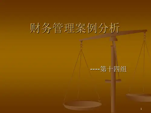 财务管理案例分析ppt课件