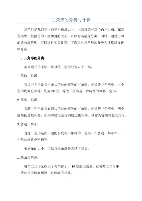 三角形的分类与计算