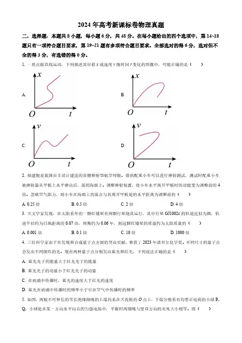 95_386_(网络版)2024年高考物理真题试卷(含答案)新课标卷
